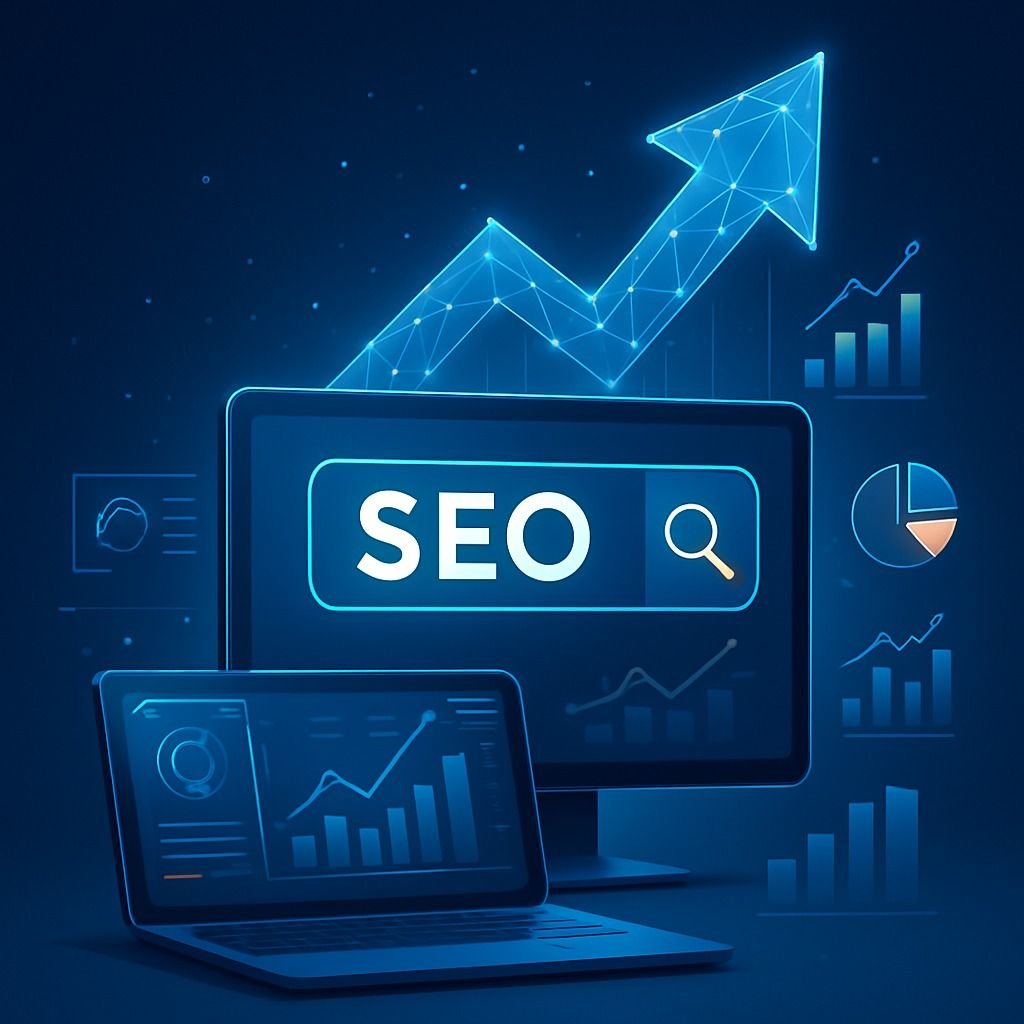 Video SEO performance ring chart illustration